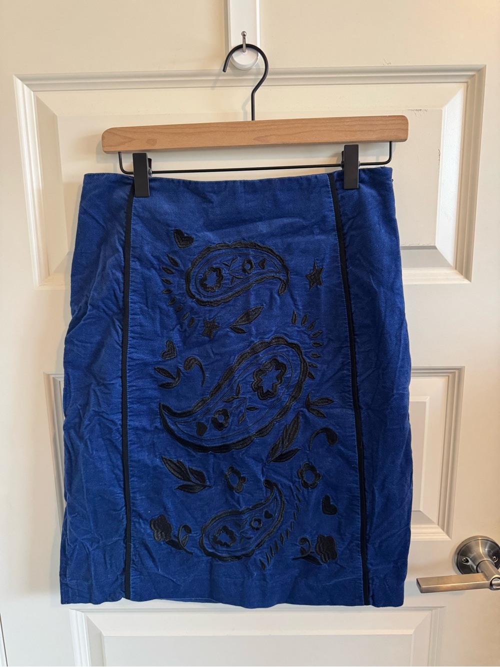 Boden Paisley Midi Women’s Velvet Skirt